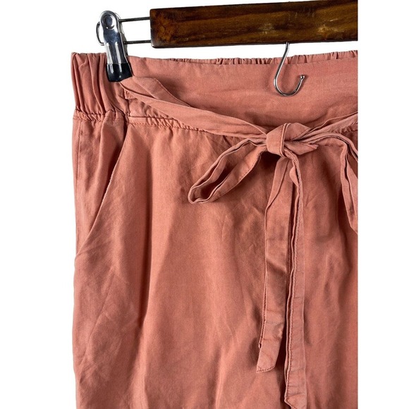 Thread & Supply Women's Medium Brick Dust Lyocell High Waist Wide Leg Pants - Picture 6 of 12